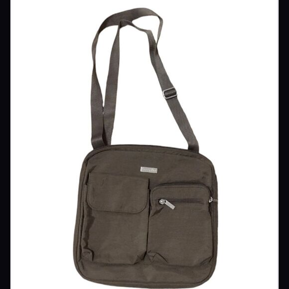Baggallini Adjustable Taupe, Flat Crossbody with Multiple Zip Pockets - Picture 1 of 15